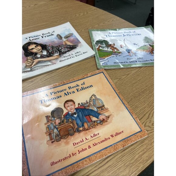 Lot of 15 David Adler Picture Book Biography History Classroom Homeschool Set - Picture 2 of 14
